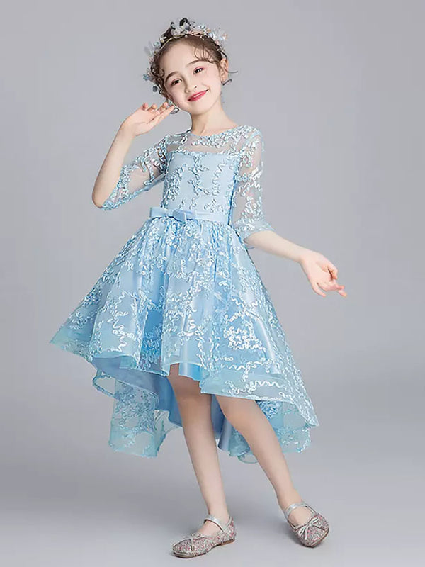 Girls Princess Dress Evening Gown High-end Wedding Dress Piano Performance Costume - Dorabear