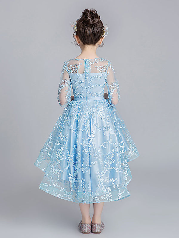 Girls Princess Dress Evening Gown High-end Wedding Dress Piano Performance Costume - Dorabear