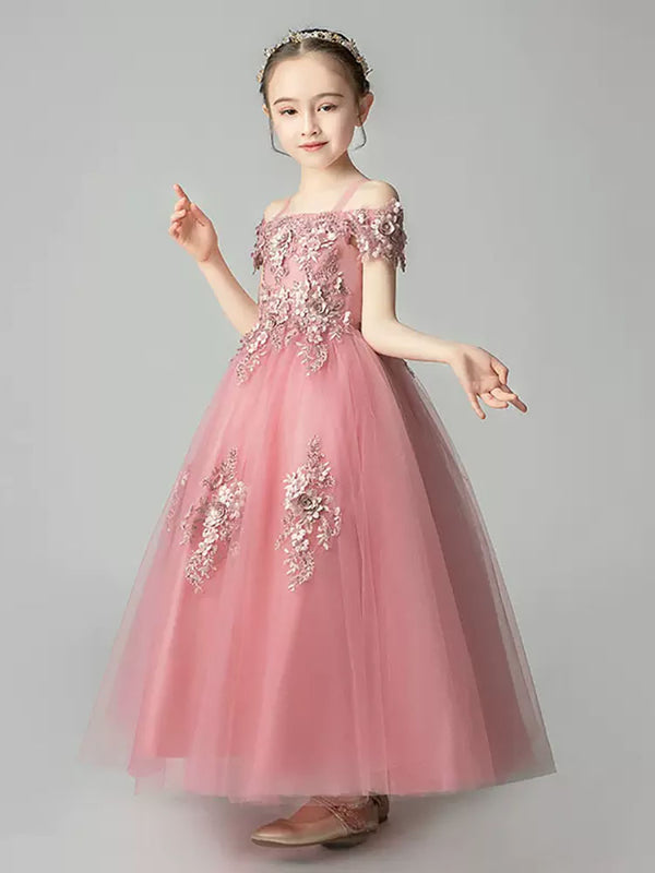 Girls Princess Dress Flower Girl Wedding Dress Catwalk Costume Evening Gown - Dorabear