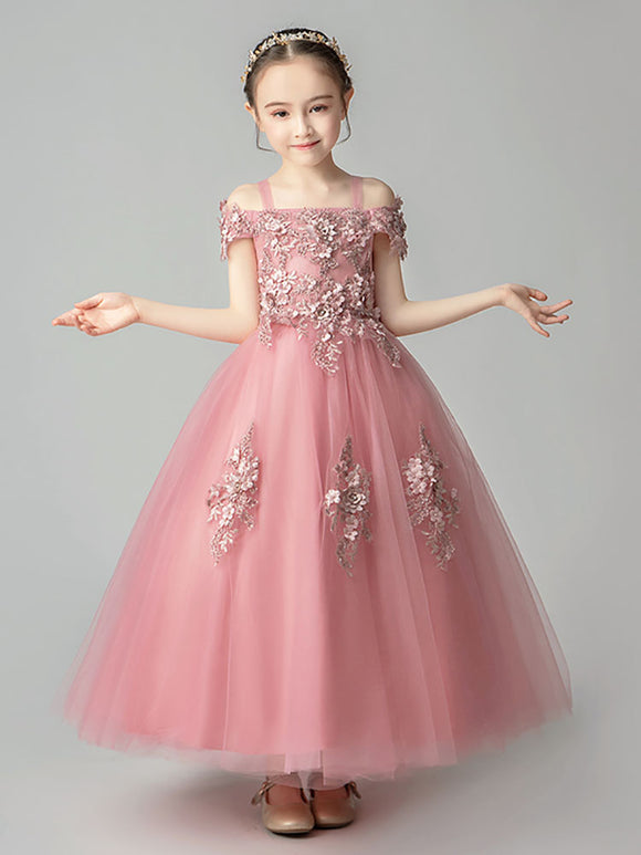 Girls Princess Dress Flower Girl Wedding Dress Catwalk Costume Evening Gown - Dorabear