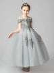 Girls Princess Dress Flower Girl Wedding Dress Catwalk Costume Evening Gown - Dorabear