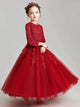 Girls Princess Dress Flower Girl Wedding Dress Piano Performance Costume Evening Gown - Dorabear