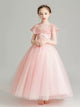 Girls Princess Dress Flower Girl Wedding Dress Puffy Evening Gown Performance Costume - Dorabear