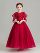 Girls Princess Dress Flower Girl Wedding Dress Puffy Evening Gown Performance Costume - Dorabear