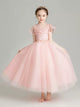 Girls Princess Dress Flower Girl Wedding Dress Puffy Evening Gown Performance Costume - Dorabear