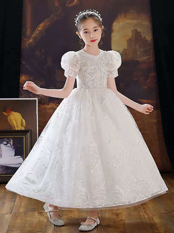 Girls Princess Dress Flower Girls Wedding Dress Evening Gown Performance Costume - Dorabear