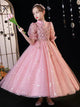 Girls Princess Dress Flower Girls Wedding Dress Piano Performance Costume Evening Gown - Dorabear