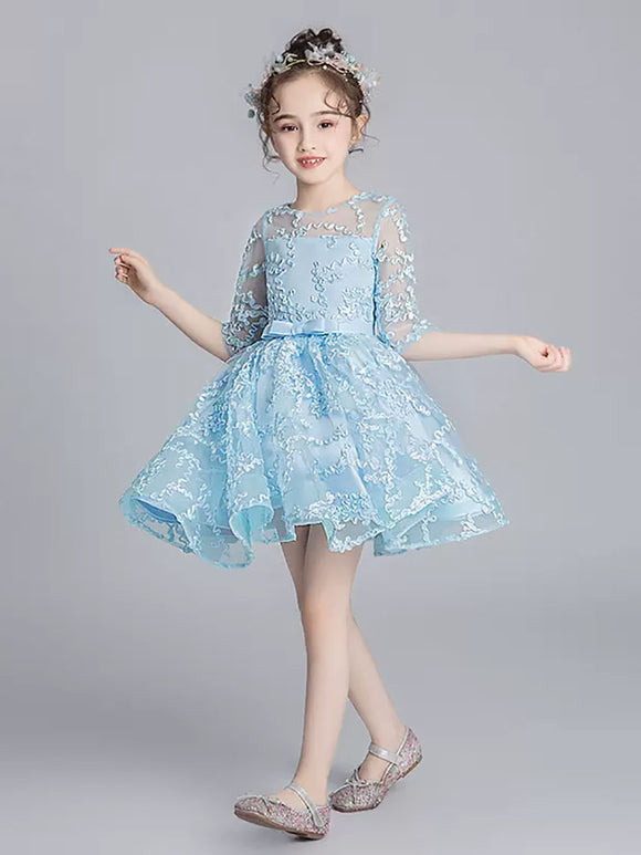 Girls Princess Dress Piano Performance Costume Autumn /Winter Evening Costume - Dorabear