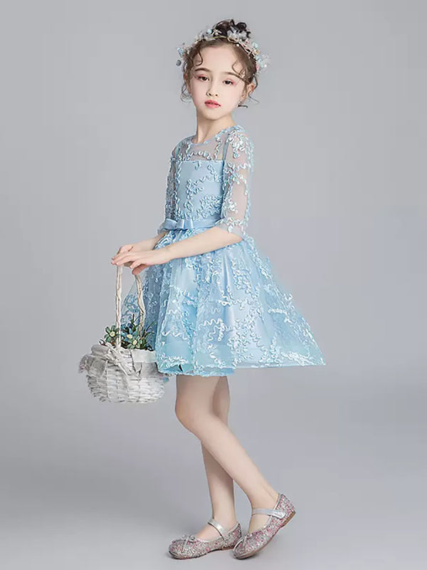 Girls Princess Dress Piano Performance Costume Autumn /Winter Evening Costume - Dorabear