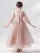 Girls Princess Dress Piano Performance Costume Evening Gown Flower Girl Puffy Dress - Dorabear