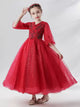 Girls Princess Dress Piano Performance Costume Evening Gown Flower Girl Puffy Dress - Dorabear