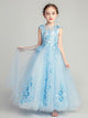 Girls Princess Dress Puffy Piano Performance Costume Flower Girl Wedding Gown - Dorabear