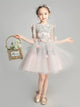 Girls Princess Dress Puffy Wedding Dress Flower Girl Gown Piano Performance Costume - Dorabear