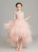 Girls Puffy Princess Dress Flower Girl Wedding Dress Piano Performence Costume - Dorabear