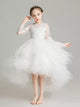 Girls Puffy Princess Dress Flower Girl Wedding Dress Piano Performence Costume - Dorabear