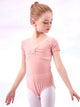 Summer Short-sleeved Training Clothes Ballet V-neck Halter Leotard - Dorabear