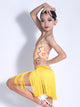 Latin Dance Training Clothes Summer Sling Fringed Dance Dress - Dorabear