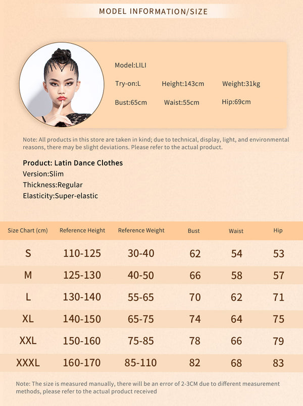 Fall/Winter Stitching V-neck Lace Latin Dacnce Leotard Practice Clothes - Dorabear