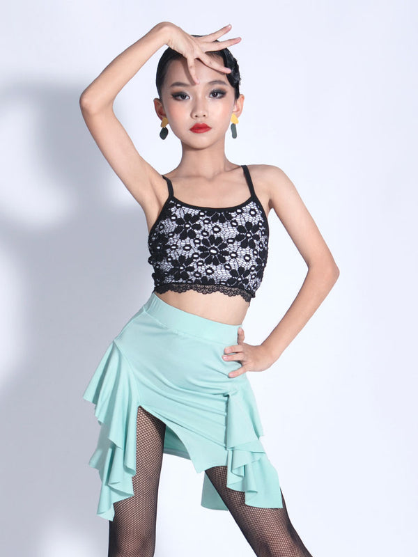 Summer Lace Vest Practice Clothes Latin Dance Suspender Top - Dorabear