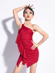 One-shoulder Sleeveless Backless Training Clothes Latin Dance Dress - Dorabear