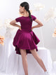 Triangle Hollow Short Sleeve Dance Dress Latin Dance Competition Dress - Dorabear