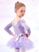 Velvet Back Bow Dance Skirt Autumn/Winter Long-sleeved Ballet Split Suits - Dorabear