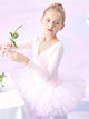 Autumn/Winter Ballet V-neck Long-sleeved Dress Dance Training Clothes - Dorabear