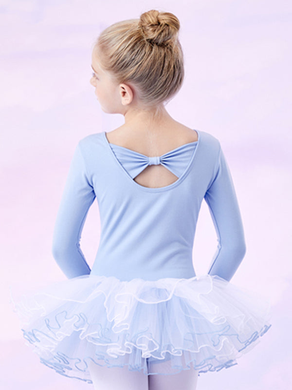 Autumn/Winter Ballet V-neck Long-sleeved Dress Dance Training Clothes - Dorabear