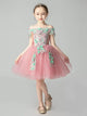 Girls' Autumn/Winter High-end Gown Princess Dress Off Shoulder Performance Costume - Dorabear