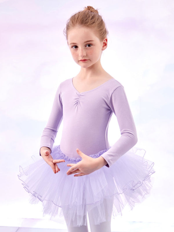 Ballet Tull Skirt Long-sleeved Dance Dress Training Clothes - Dorabear