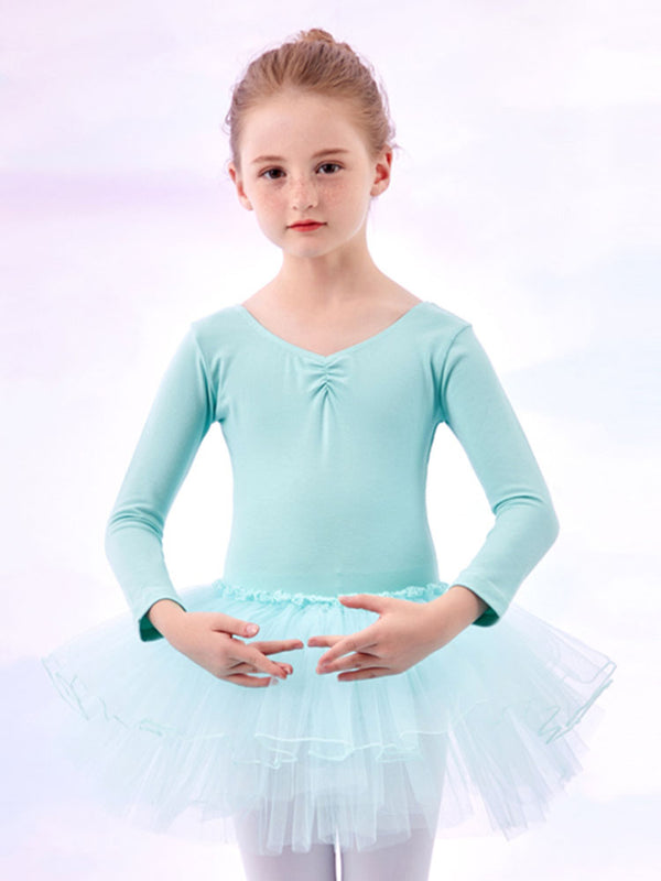 Ballet Tull Skirt Long-sleeved Dance Dress Training Clothes - Dorabear