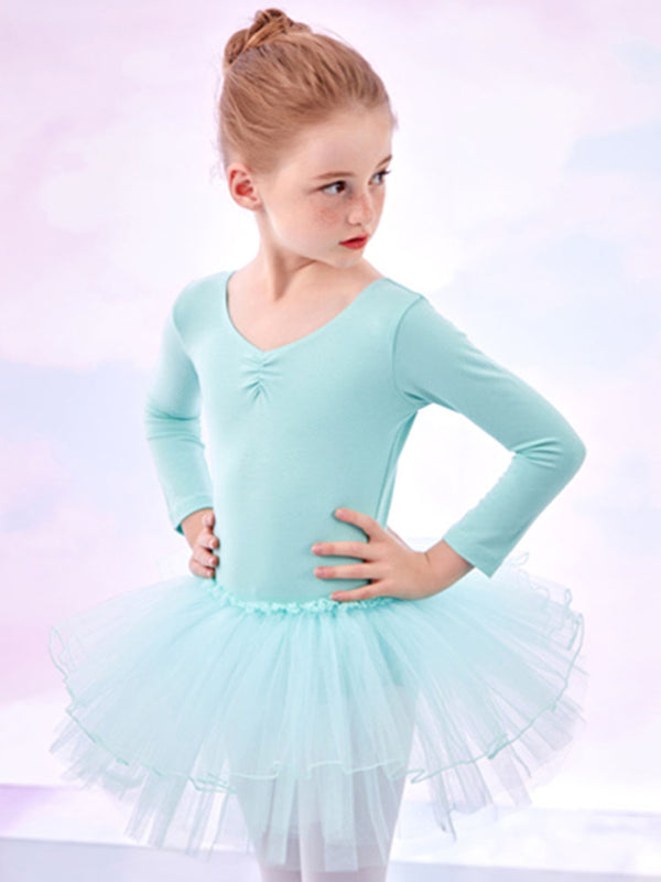 Ballet Tull Skirt Long-sleeved Dance Dress Training Clothes - Dorabear