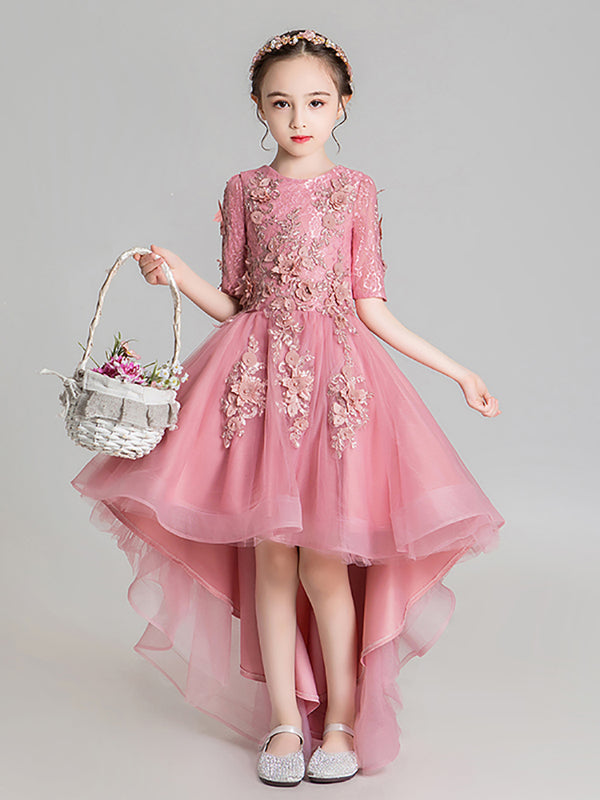 Girls' Autumn/Winter Princess Dress Wedding Dress Flower Girl Evening Gown - Dorabear