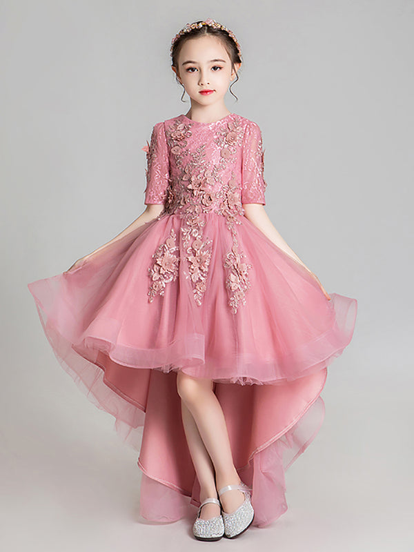 Girls' Autumn/Winter Princess Dress Wedding Dress Flower Girl Evening Gown - Dorabear