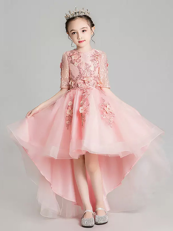 Girls' Autumn/Winter Princess Dress Wedding Dress Flower Girl Evening Gown - Dorabear