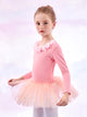 Ballet Skirt Fall/Winter Long-sleeved Neckline Flower Dance Dress - Dorabear