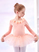 Ballet Skirt Fall/Winter Long-sleeved Neckline Flower Dance Dress - Dorabear