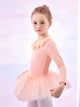 Ballet Skirt Fall/Winter Long-sleeved Neckline Flower Dance Dress - Dorabear