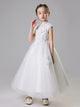 Girls' Banquet Gown Flower Kid's Puffy Yarn Stand Neck Cheongsam Wedding Dress - Dorabear