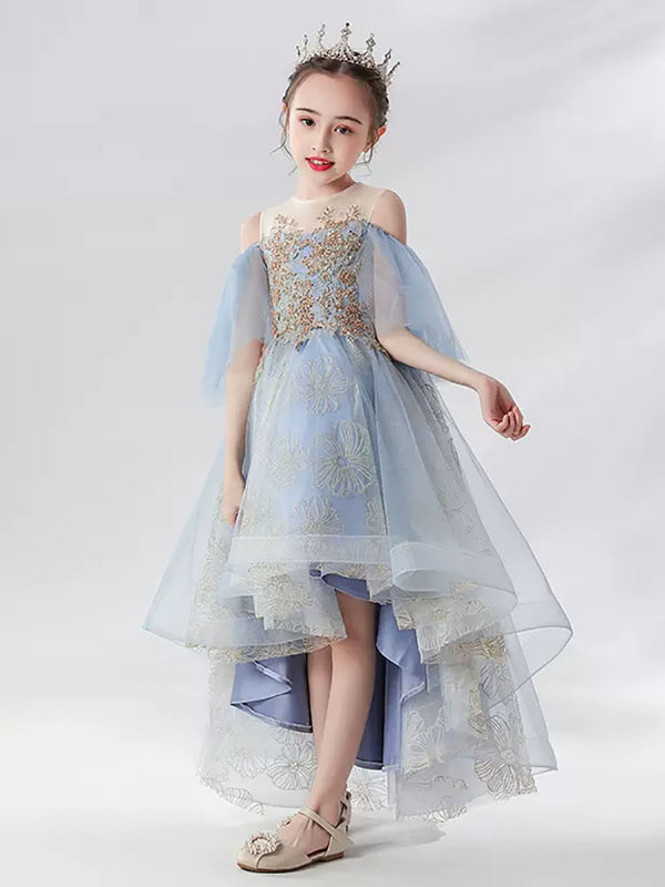 Girls' Catwalk Performance Costume Evening Gown Fashionable Puffy Princess Dress - Dorabear