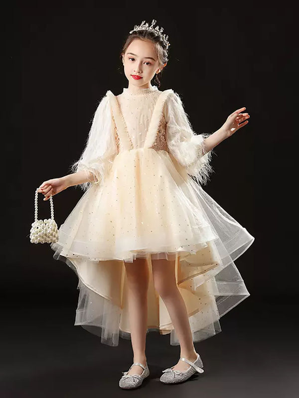 Girls' Catwalk Performance Costume Flower Girl Wedding Dress Princess Dress - Dorabear