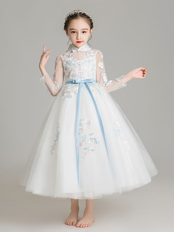 Girls' Catwalk Show Performance Costume Puffy Princess Dress Flower Girl Gown - Dorabear