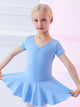 Ballet Basic Training Clothes V-neck Short-sleeved Dance Dress - Dorabear
