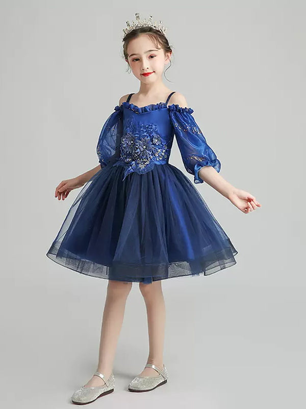 Girls'Evening Gown Autumn/Winter Performance Costume Flower Girl Wedding Dress Princess Dress - Dorabear