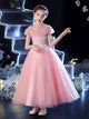 Girls' Evening Gown Birthday Princess Dress Puffy Dress Piano Performance Costume - Dorabear