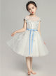 Girls' Evening Gown Fashionable Puffy Gauze Princess Dress Piano Performance Costume - Dorabear