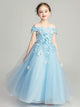 Girls' Evening Gown Flower Girl Wedding Dress Piano Performance Costume Princess Dress - Dorabear