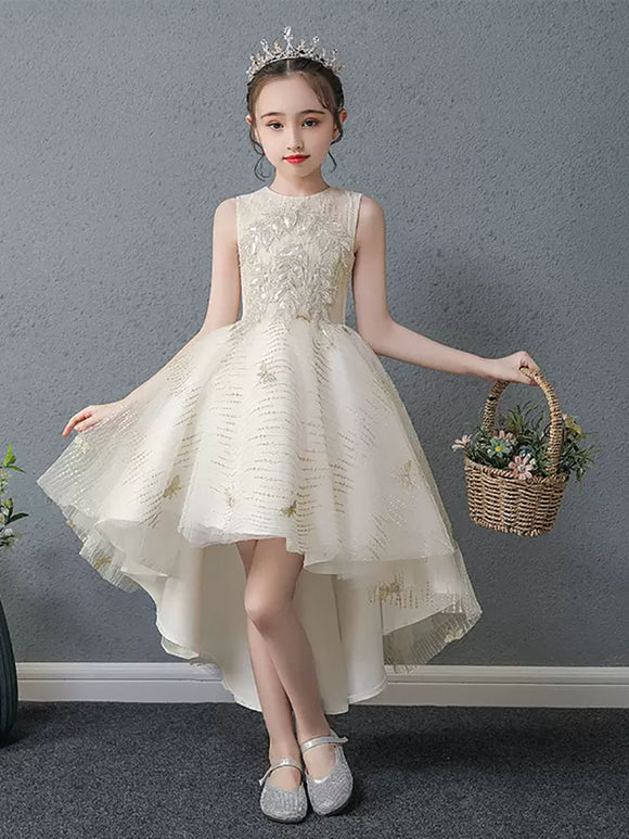 Girls' Evening Gown Flower Girls' Wedding Dress Puffy Princess Dress - Dorabear