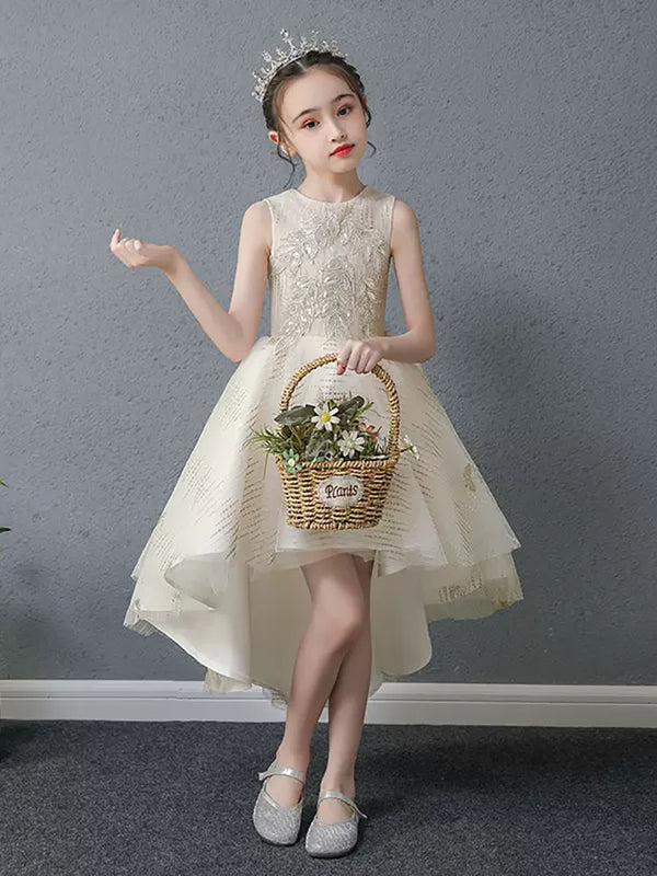 Girls' Evening Gown Flower Girls' Wedding Dress Puffy Princess Dress - Dorabear