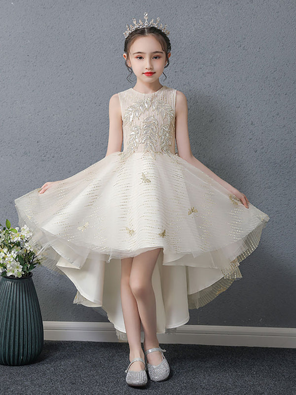 Girls' Evening Gown Flower Girls' Wedding Dress Puffy Princess Dress - Dorabear